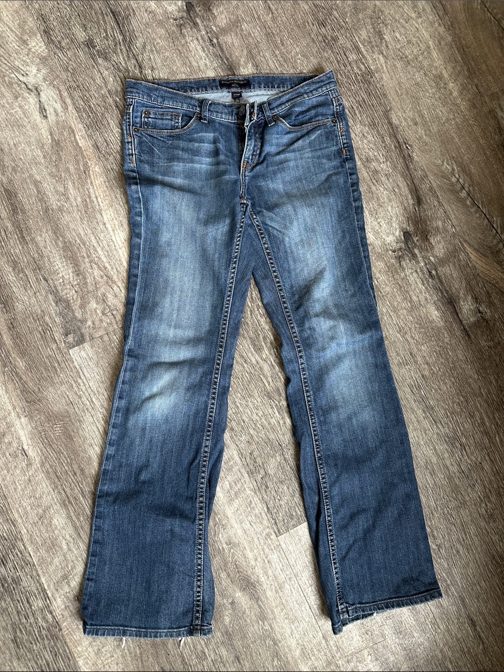 Banana Republic Blue Flared Wide-Leg Jeans